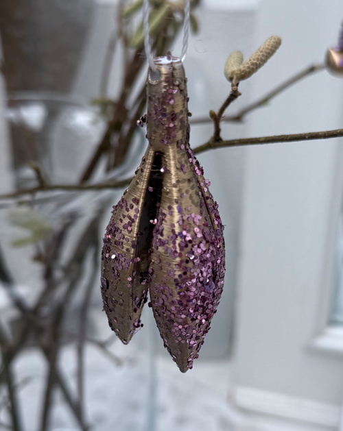 Baumschmuck - Filigrane Schneeglocke zum Aufhängen