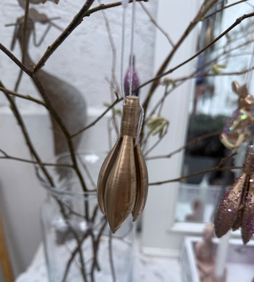 Baumschmuck - Filigrane Schneeglocke zum Aufhängen