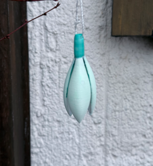 Baumschmuck - Filigrane Schneeglocke zum Aufhängen