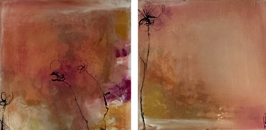 Handgemaltes Acrylbild auf Leinwand > Herbstliche Reflexionen