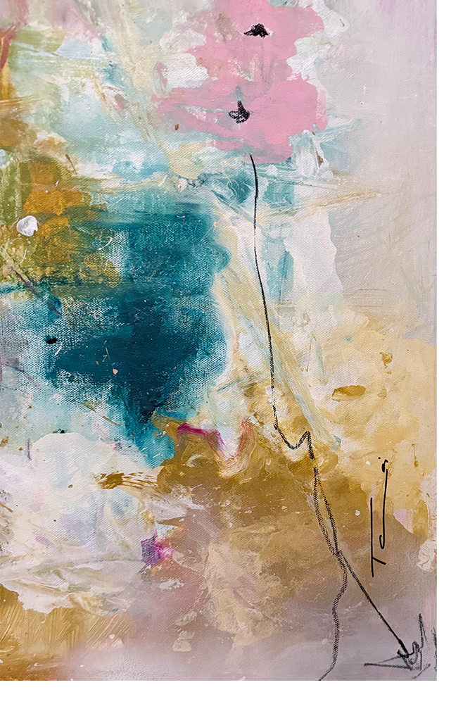 Handgemaltes Acrylbild auf Leinwand > Secret Garden