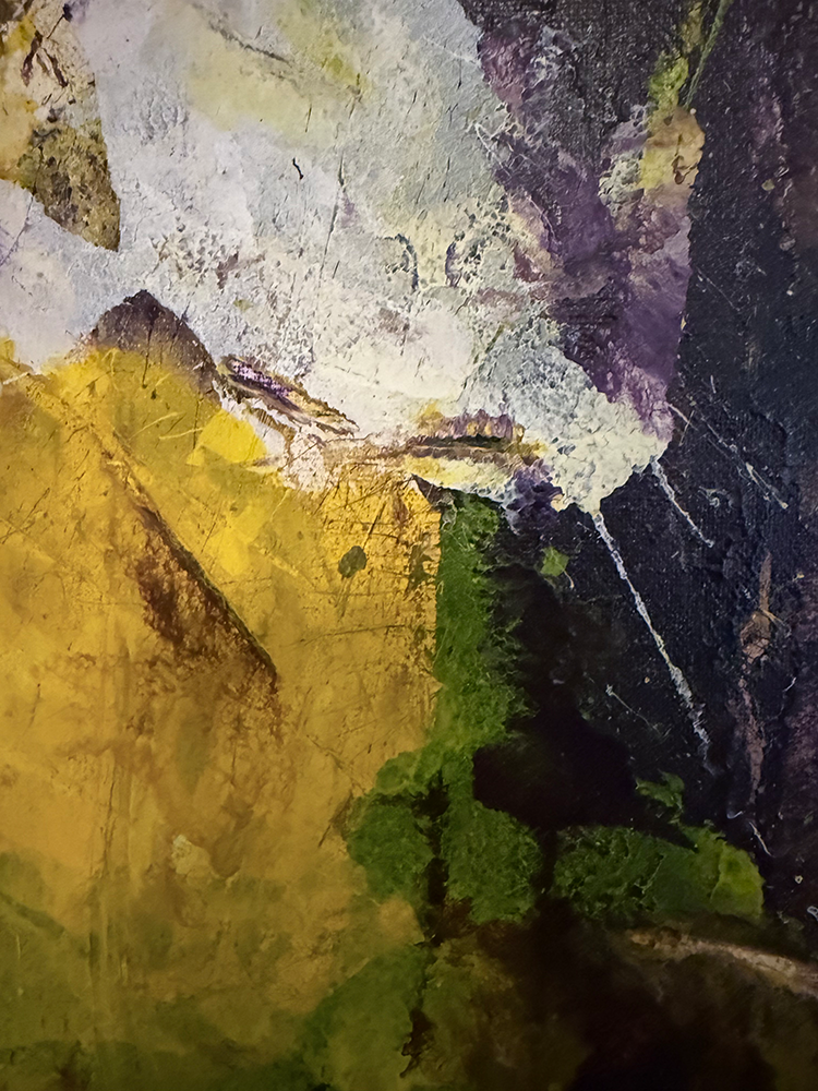 Handgemaltes Acrylbild auf Leinwand > Farbrausch im Abendlicht