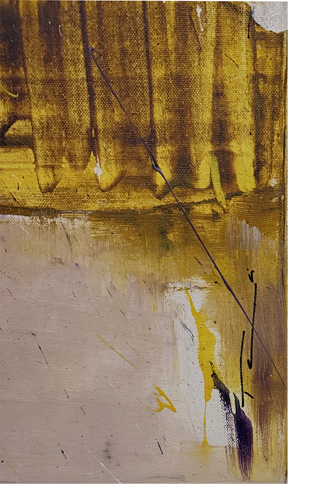Handgemaltes Acrylbild auf Leinwand > Farbrausch im Abendlicht