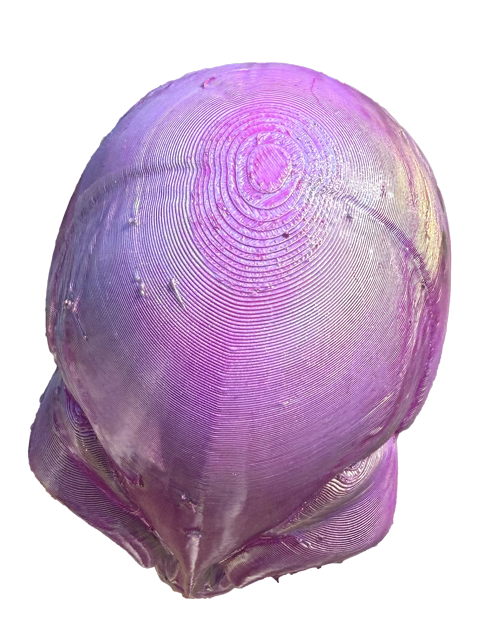 Gartenstecker > Alienkopf < Lila