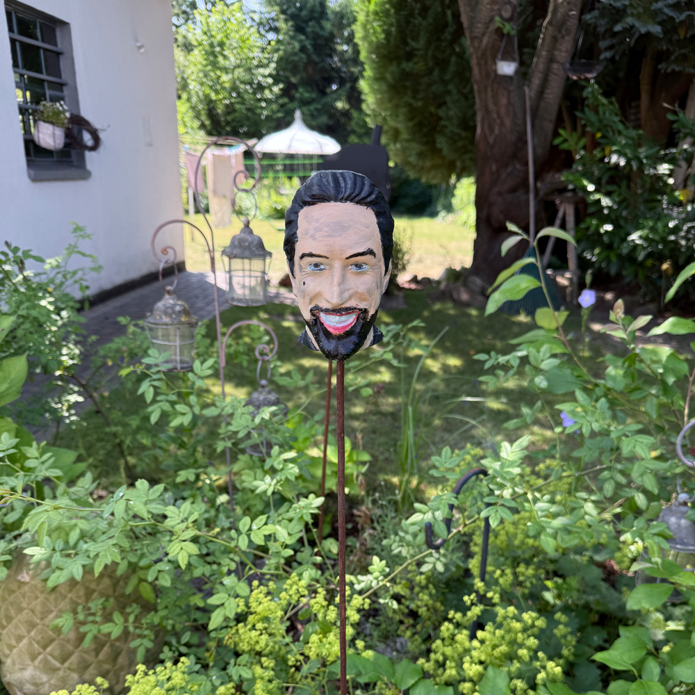 Gartenstecker > Sunny Face < natur