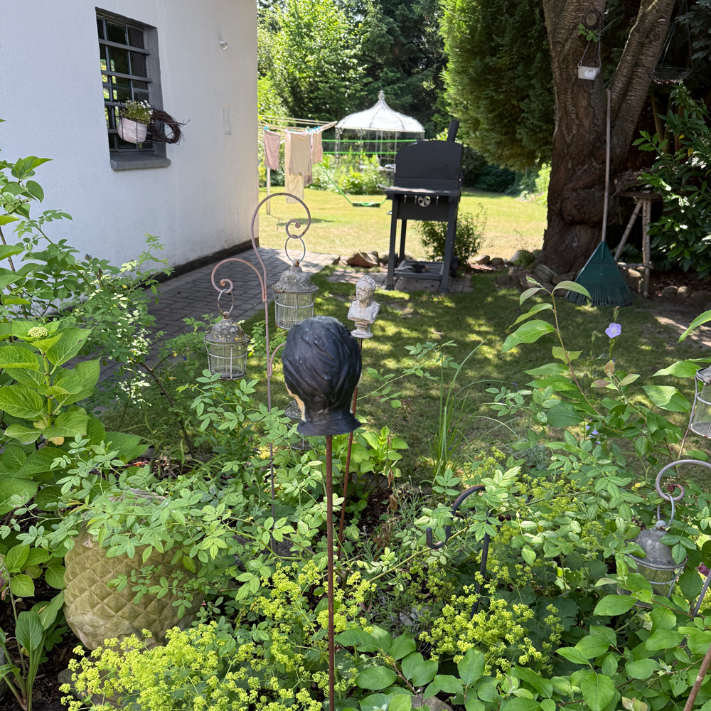 Gartenstecker > Sunny Face < natur