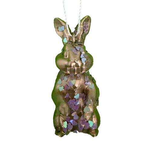 Baumschmuck - Glitzernder Osterhase zum Aufhängen