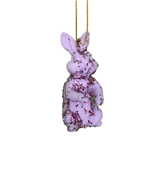 Baumschmuck - Glitzernder Osterhase zum Aufhängen