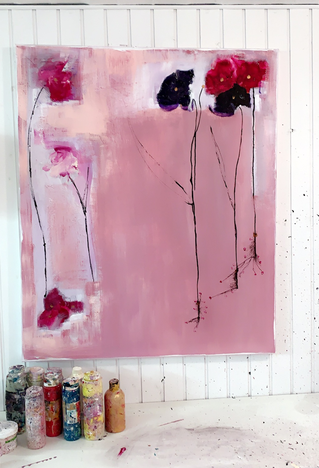 Handgemaltes Acrylbild auf Leinwand > Gegensätze