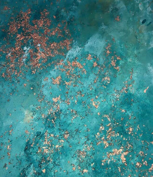 Handgemaltes Acrylbild auf Leinwand > Turquois