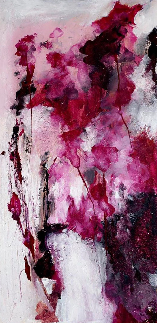 Handgemaltes Acrylbild auf Leinwand > Pink Explosion