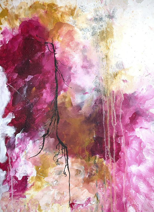 Handgemaltes Acrylbild auf Leinwand > Exploding Flowers