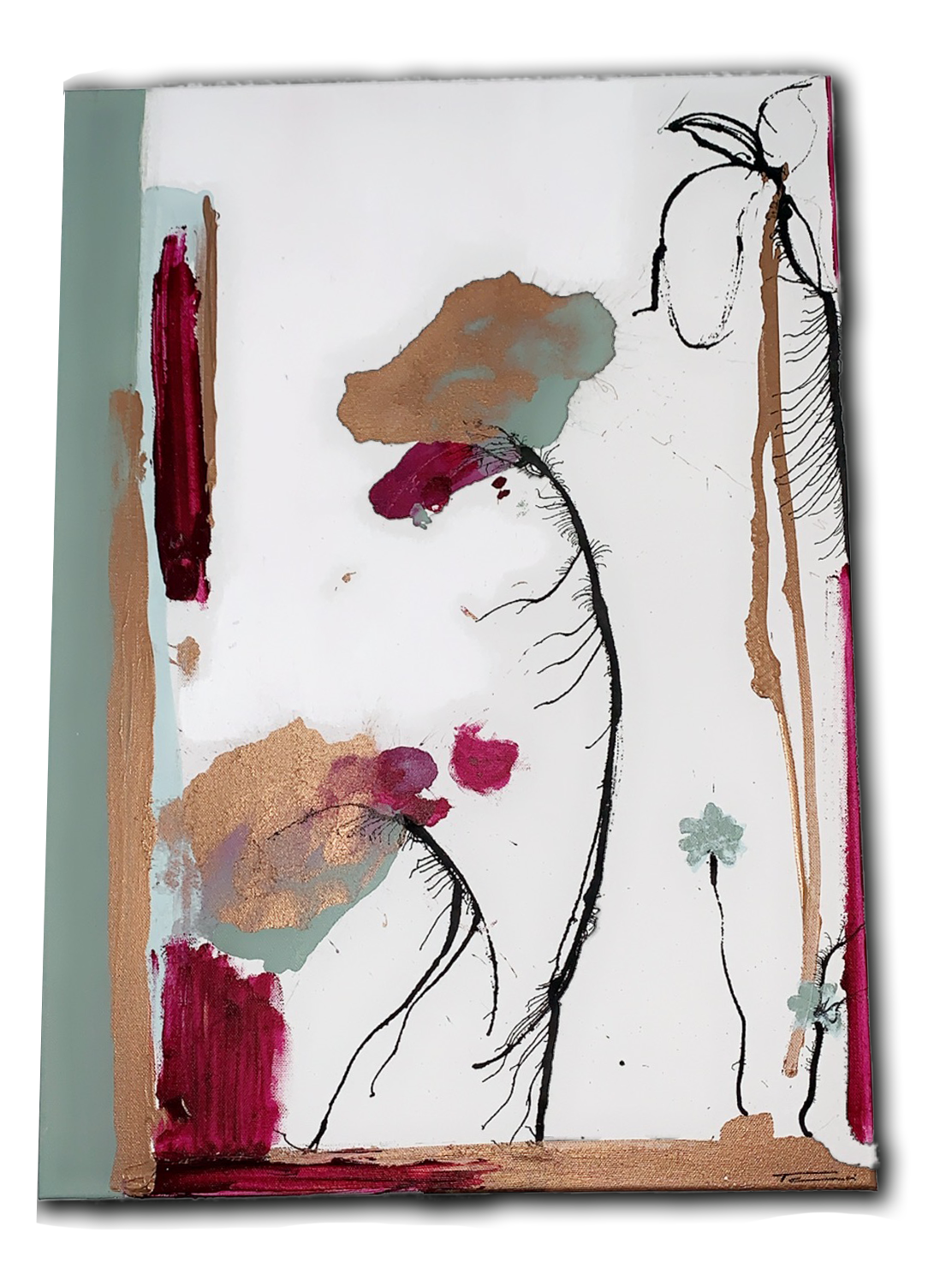 Handgemaltes Acrylbild auf Leinwand > Standhaft