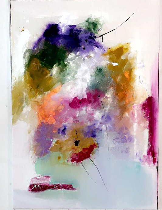 Handgemaltes Acrylbild auf Leinwand > Explosion