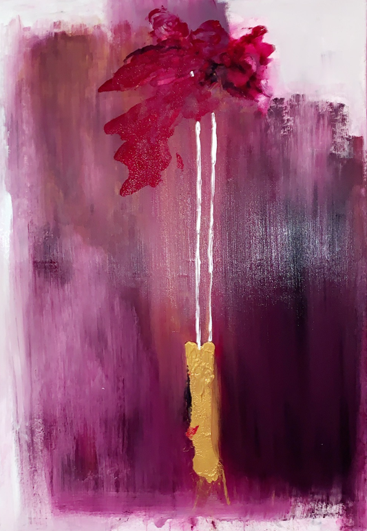 Handgemaltes Acrylbild auf Leinwand > The Vase