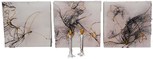 Handgemaltes Acrylbild auf Leinwand > Minimalismus > 3er Serie