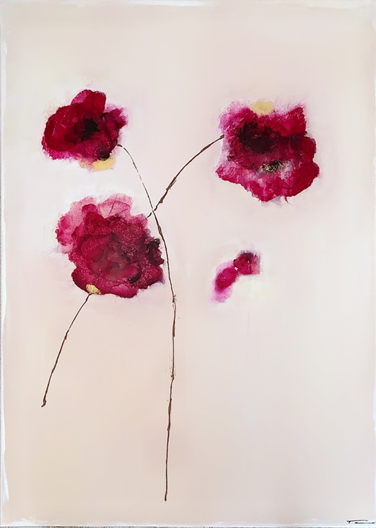 Handgemaltes Acrylbild auf Leinwand > Desert Flowers