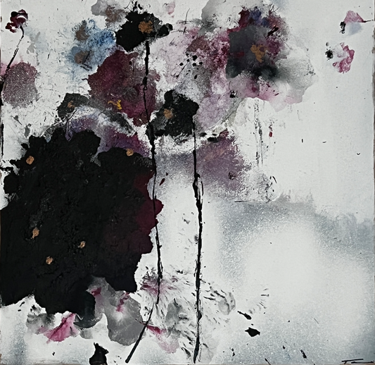 Handgemaltes Acrylbild auf Leinwand > White