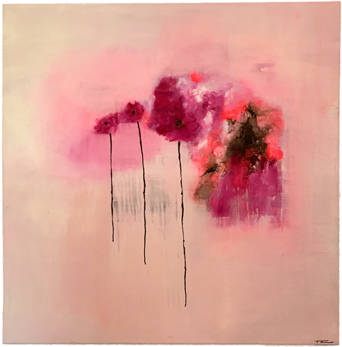 Handgemaltes Acrylbild auf Leinwand > Mittelpunkt