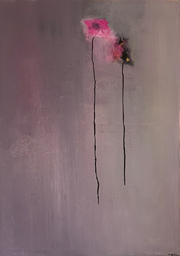 Handgemaltes Acrylbild auf Leinwand > Dual