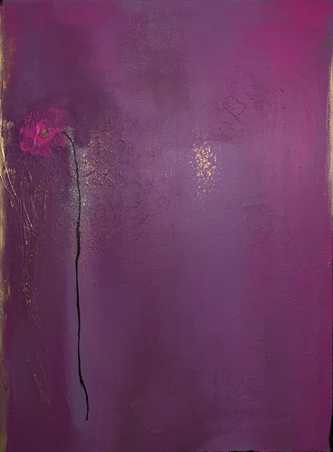 Handgemaltes Acrylbild auf Leinwand > Einsam