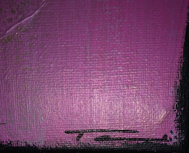 Handgemaltes Acrylbild auf Leinwand > Einsam