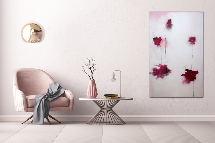 Handgemaltes Acrylbild auf Leinwand > Out of the Clouds