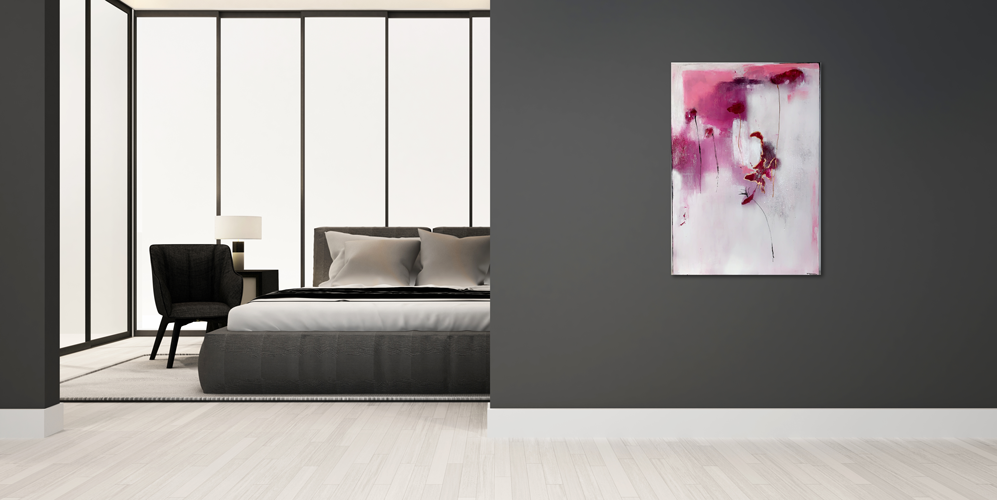 Handgemaltes Acrylbild auf Leinwand > Weißer Traum