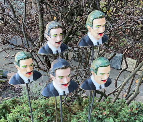 Gartenstecker > Salvador Dali < Grün