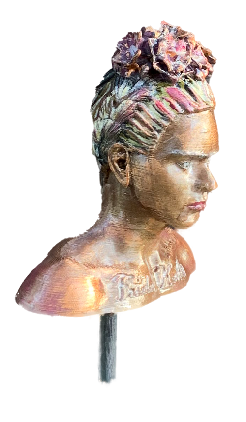 Gartenstecker > Frida Kahlo < Kupfer