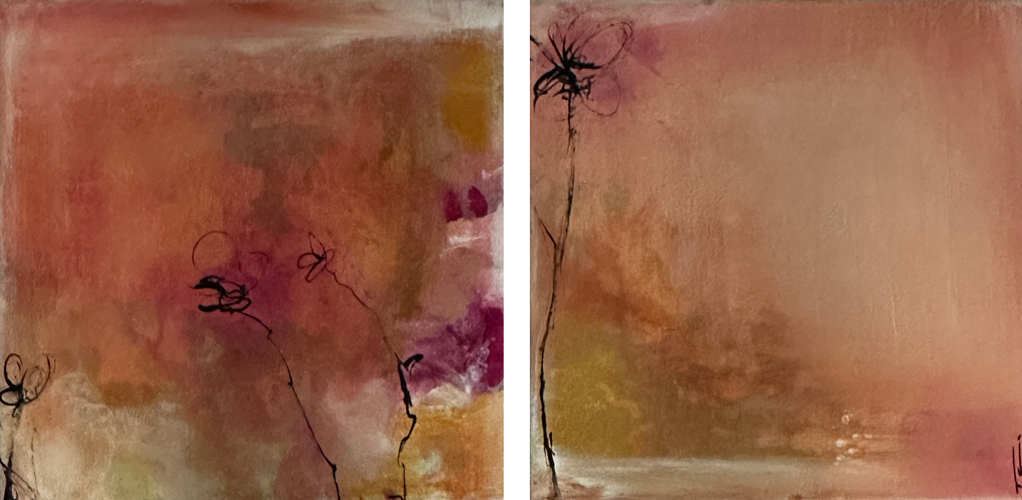 Handgemaltes Acrylbild auf Leinwand > Herbstliche Reflexionen