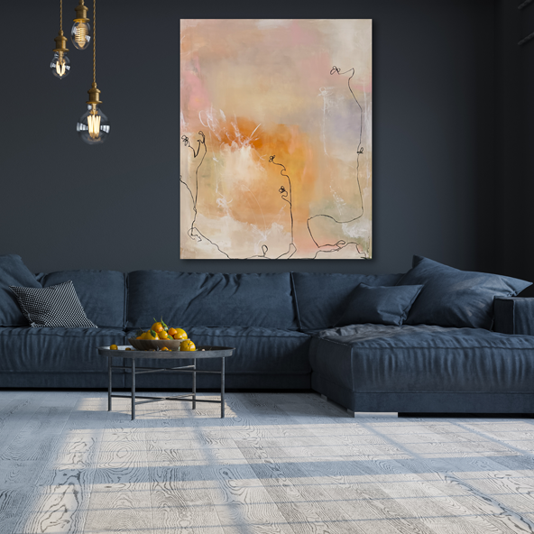 Handgemaltes Acrylbild auf Leinwand > Natürliche Eleganz