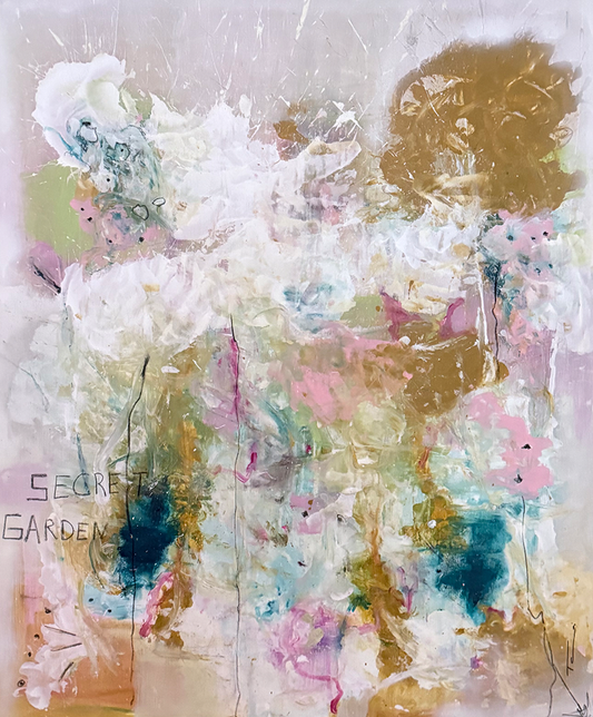 Handgemaltes Acrylbild auf Leinwand > Secret Garden
