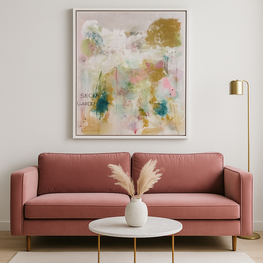 Handgemaltes Acrylbild auf Leinwand > Secret Garden