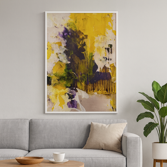 Handgemaltes Acrylbild auf Leinwand > Farbrausch im Abendlicht