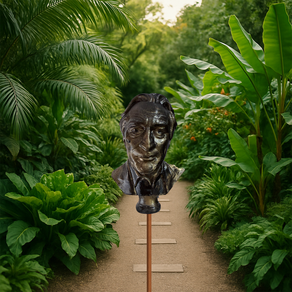 Gartenstecker > Sunny Face < antik