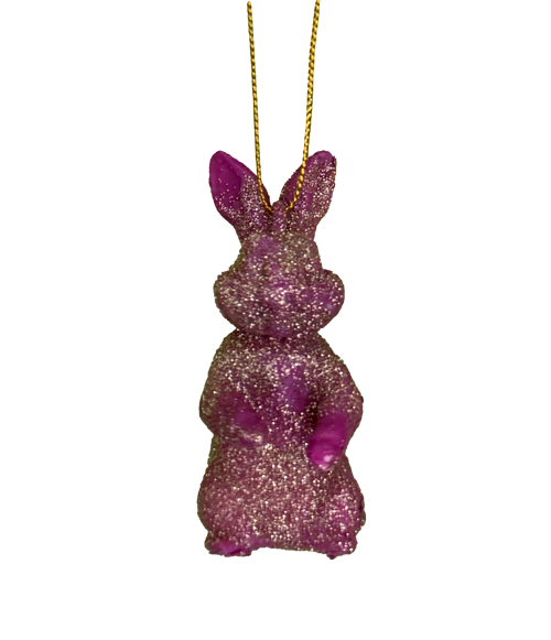 Baumschmuck - Glitzernder Osterhase zum Aufhängen