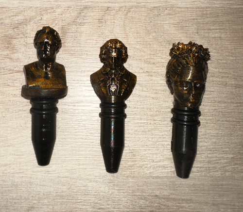 Exklusive Weinflaschenstöpsel > Schwarz-Gold