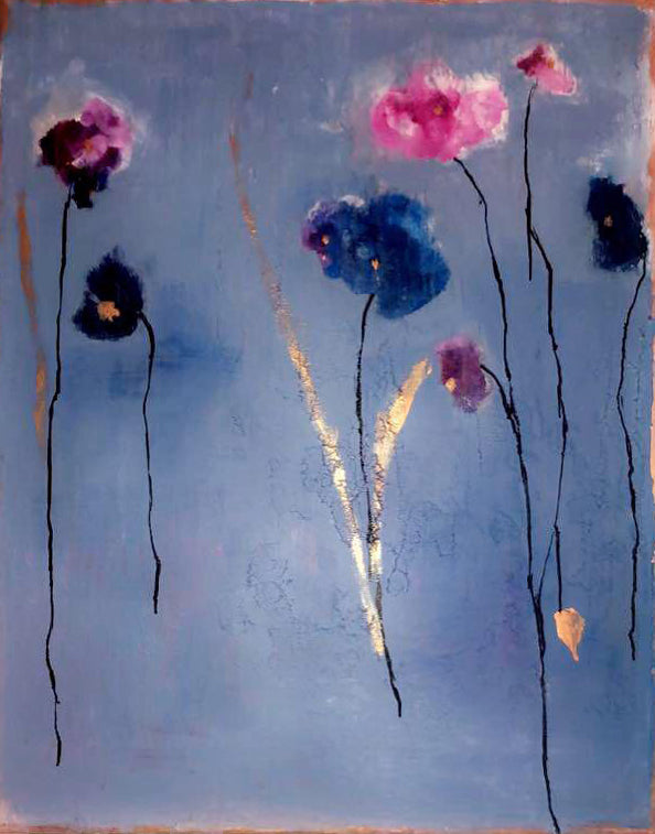 Handgemaltes Acrylbild auf Leinwand > Into the Blue