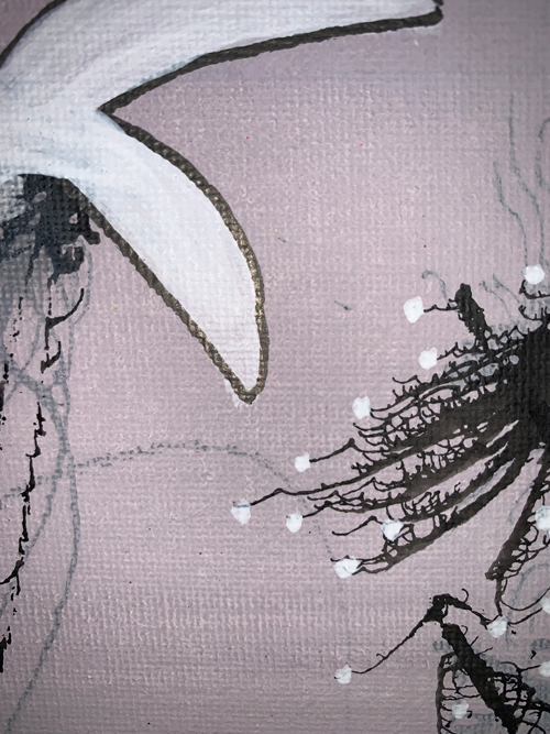 Handgemaltes Acrylbild auf Leinwand > Seaside Flowers < 2er Serie