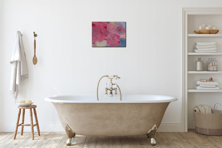 Handgemaltes Acrylbild auf Leinwand > Bubbles
