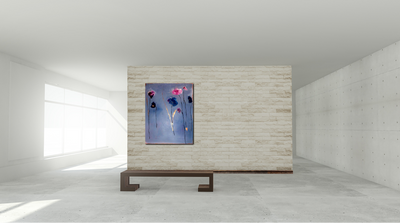 Handgemaltes Acrylbild auf Leinwand > Into the Blue