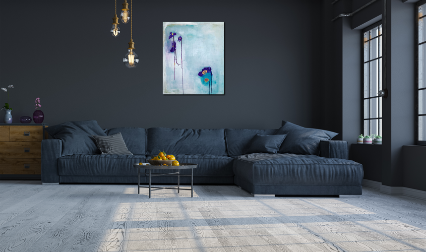 Handgemaltes Acrylbild auf Leinwand > Family
