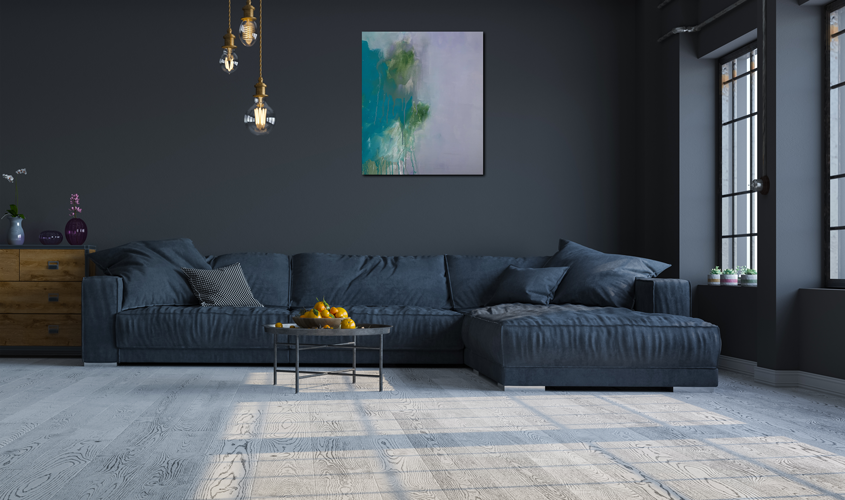 Handgemaltes Acrylbild auf Leinwand > Un Poco Verde