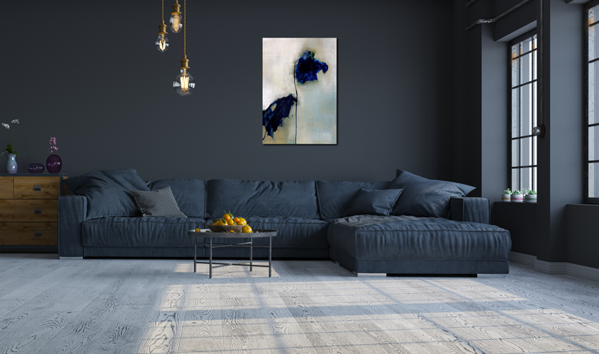 Handgemaltes Acrylbild auf Leinwand > Blue Power