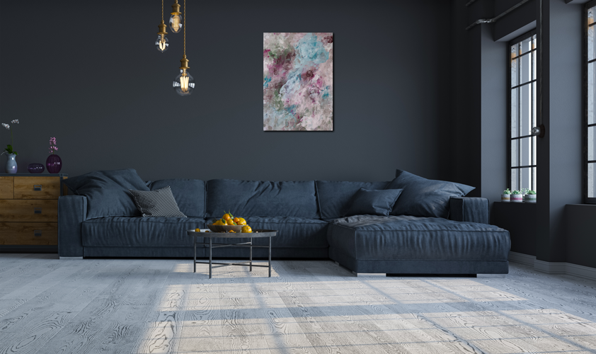 Handgemaltes Acrylbild auf Leinwand > Colorful Clouds