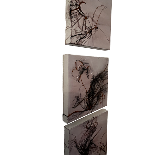 Handgemaltes Acrylbild auf Leinwand > Minimalismus > 3er Serie