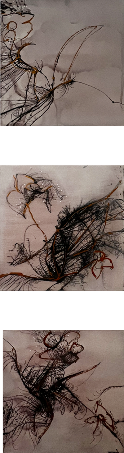 Handgemaltes Acrylbild auf Leinwand > Minimalismus > 3er Serie