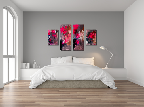 Handgemaltes Acrylbild auf Leinwand > Pink Velvet