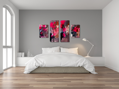 Handgemaltes Acrylbild auf Leinwand > Pink Velvet